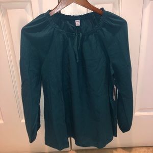 Old Navy Teal Blue Tunic Long Sleeve Top